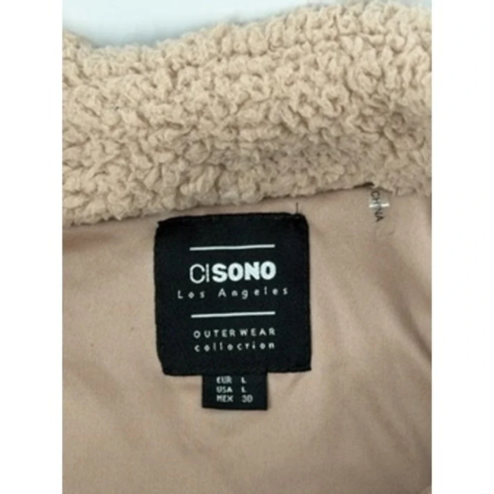 CISONO Los‎ Angeles Outerwear Collection Women's Faux Sherpa Jacket Large